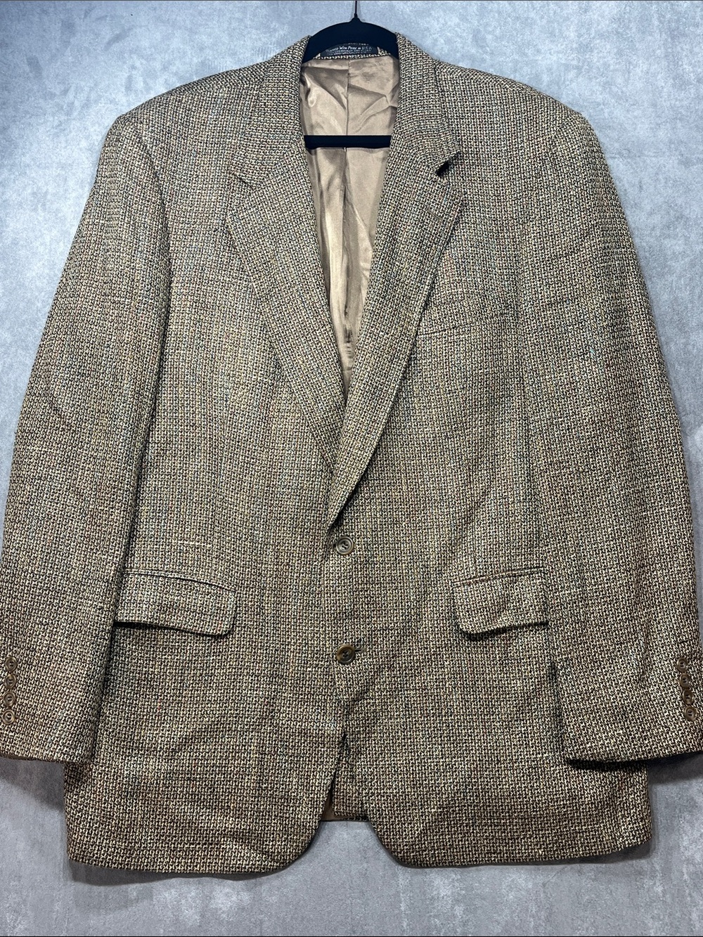 Southampton Men’s 44L 100% Silk Textured Sport Coat Made in USA
